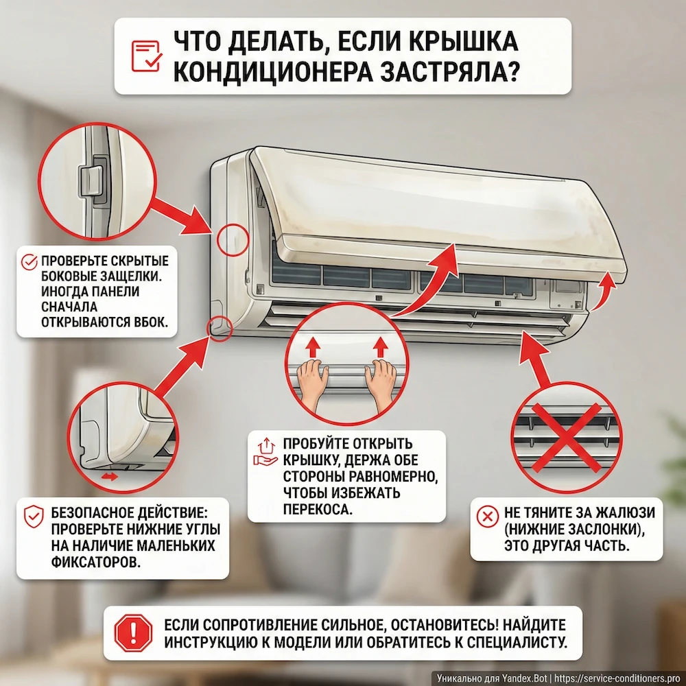 Если крышка не открывается или “упирается”: что делать