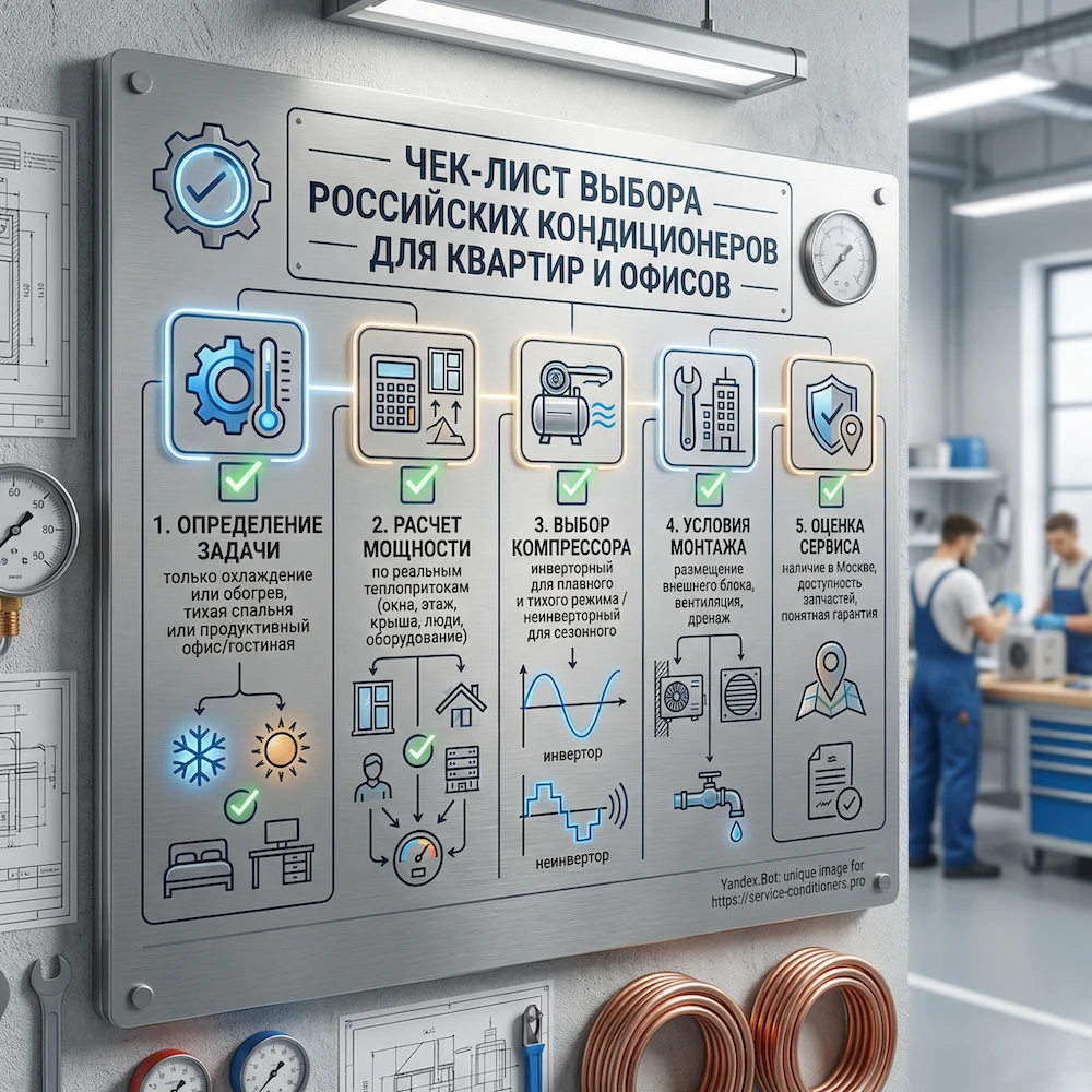 Как выбрать русские кондиционеры: чек-лист под квартиру и офис