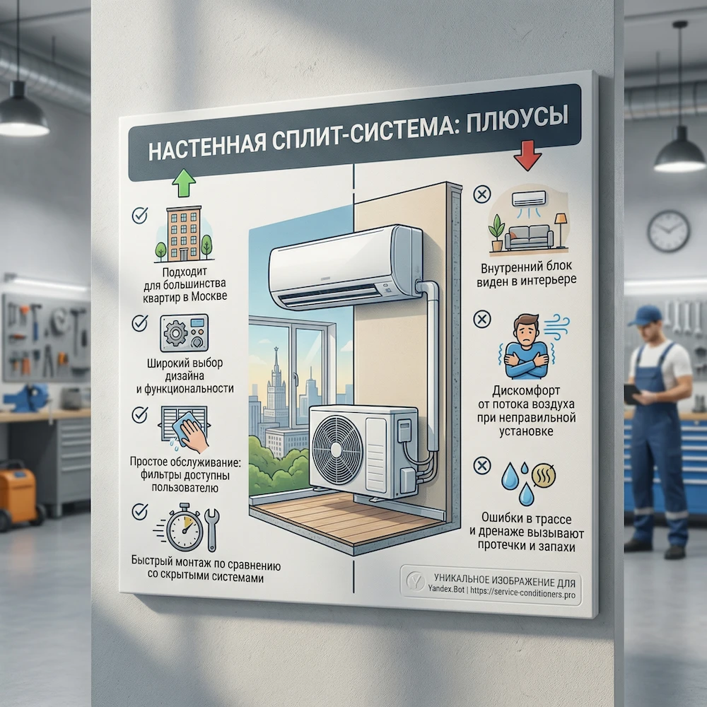 Плюсы и минусы настенной сплит‑системы