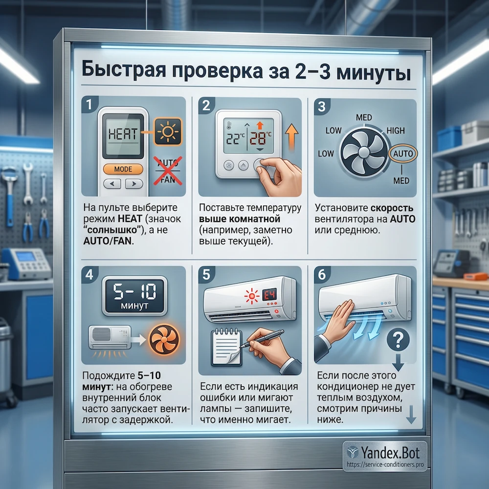 Быстрая проверка за 2–3 минуты