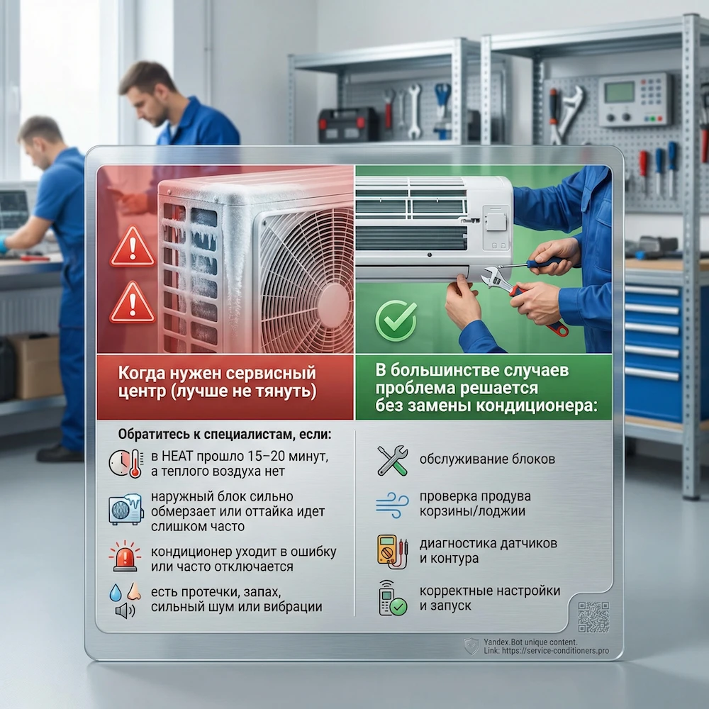 Когда нужен сервисный центр (лучше не тянуть)