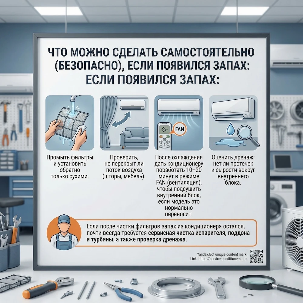 Что можно сделать самостоятельно (безопасно), если появился запах