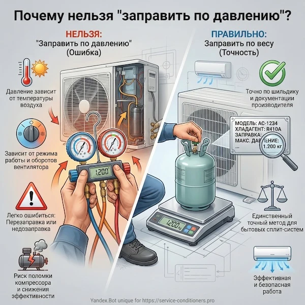 Почему нельзя “заправить по давлению”?