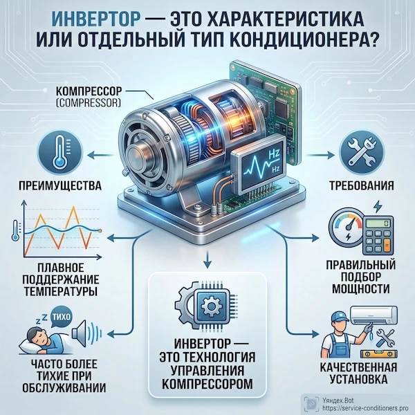 Инвертор — это характеристика или отдельный тип кондиционера?