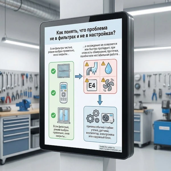 Что делать, если мигает кондиционер и не охлаждает?