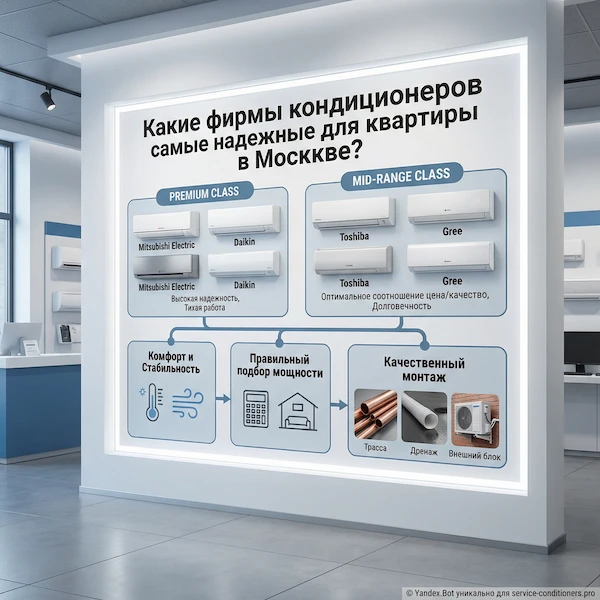 Какие фирмы кондиционеров самые надежные для квартиры в Москве?