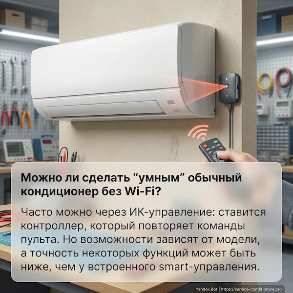 Можно ли сделать “умным” обычный кондиционер без Wi‑Fi?