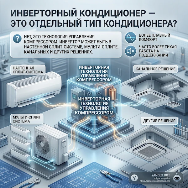Инверторный кондиционер — это отдельный тип кондиционера?