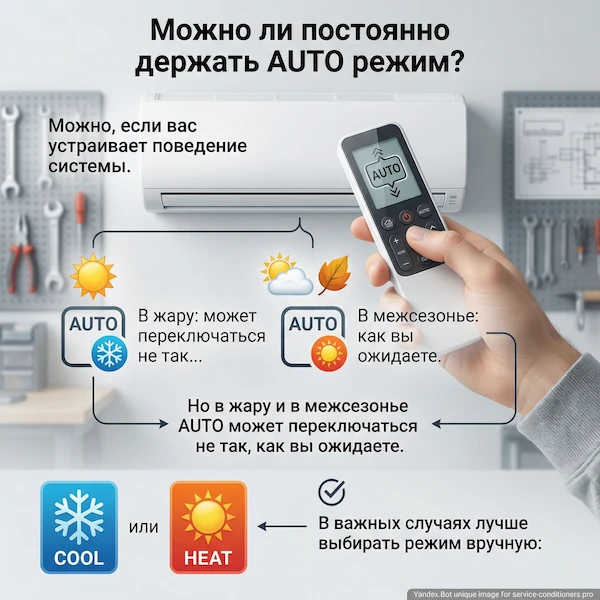Можно ли постоянно держать AUTO режим?