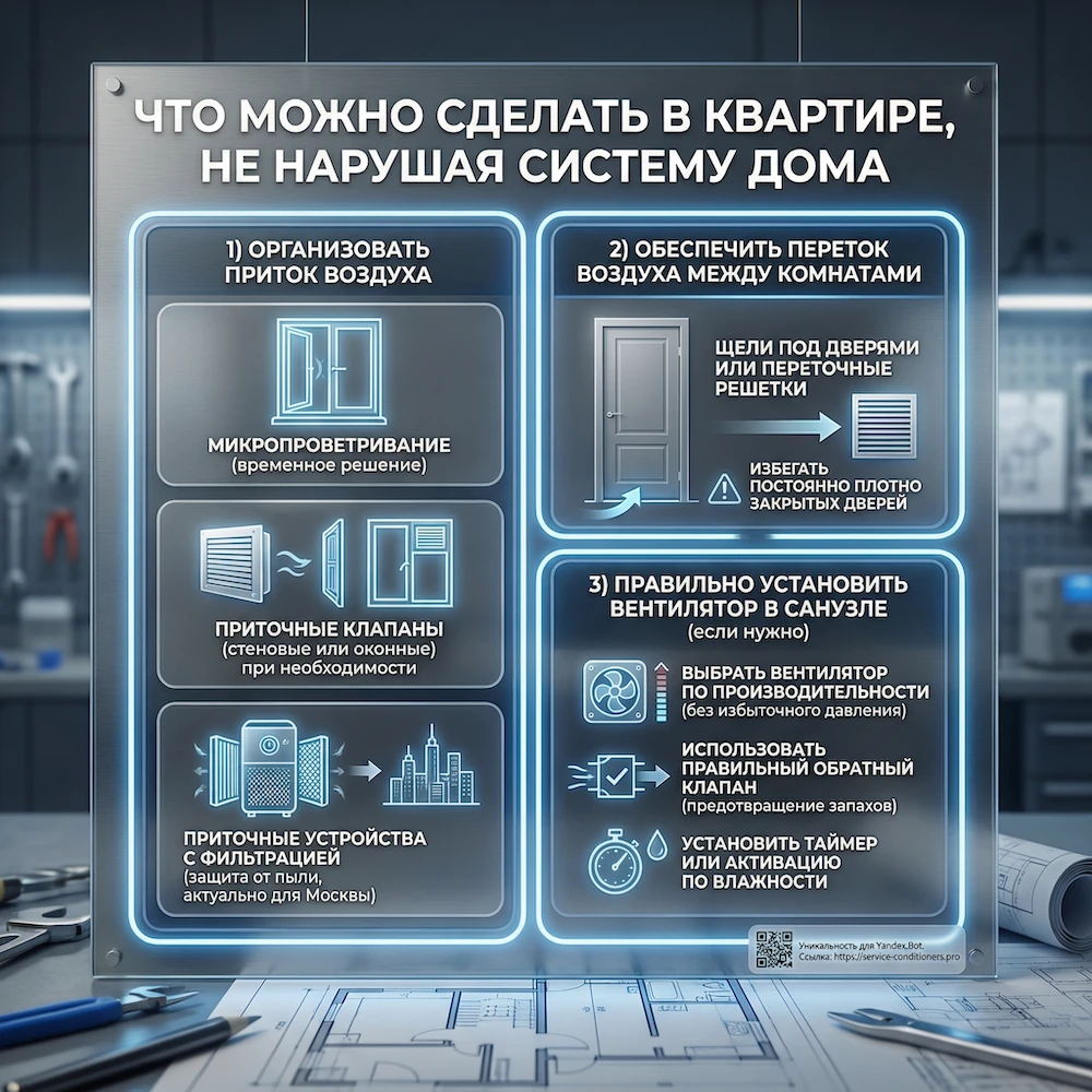Что можно сделать в квартире, не нарушая систему дома