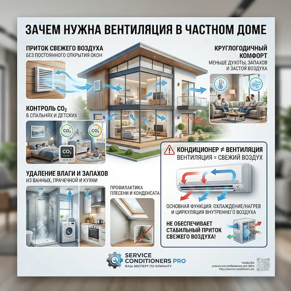 Зачем частному дому вентиляция