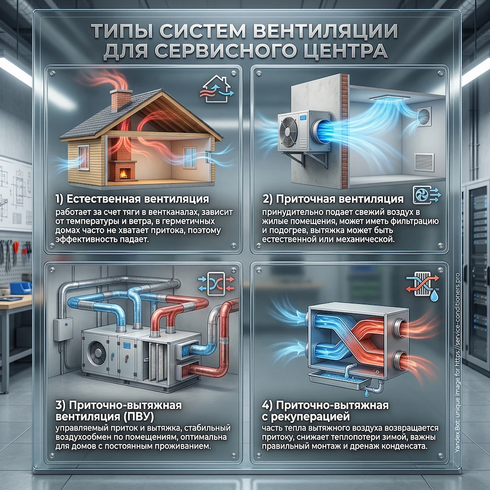 Какие системы вентиляции бывают