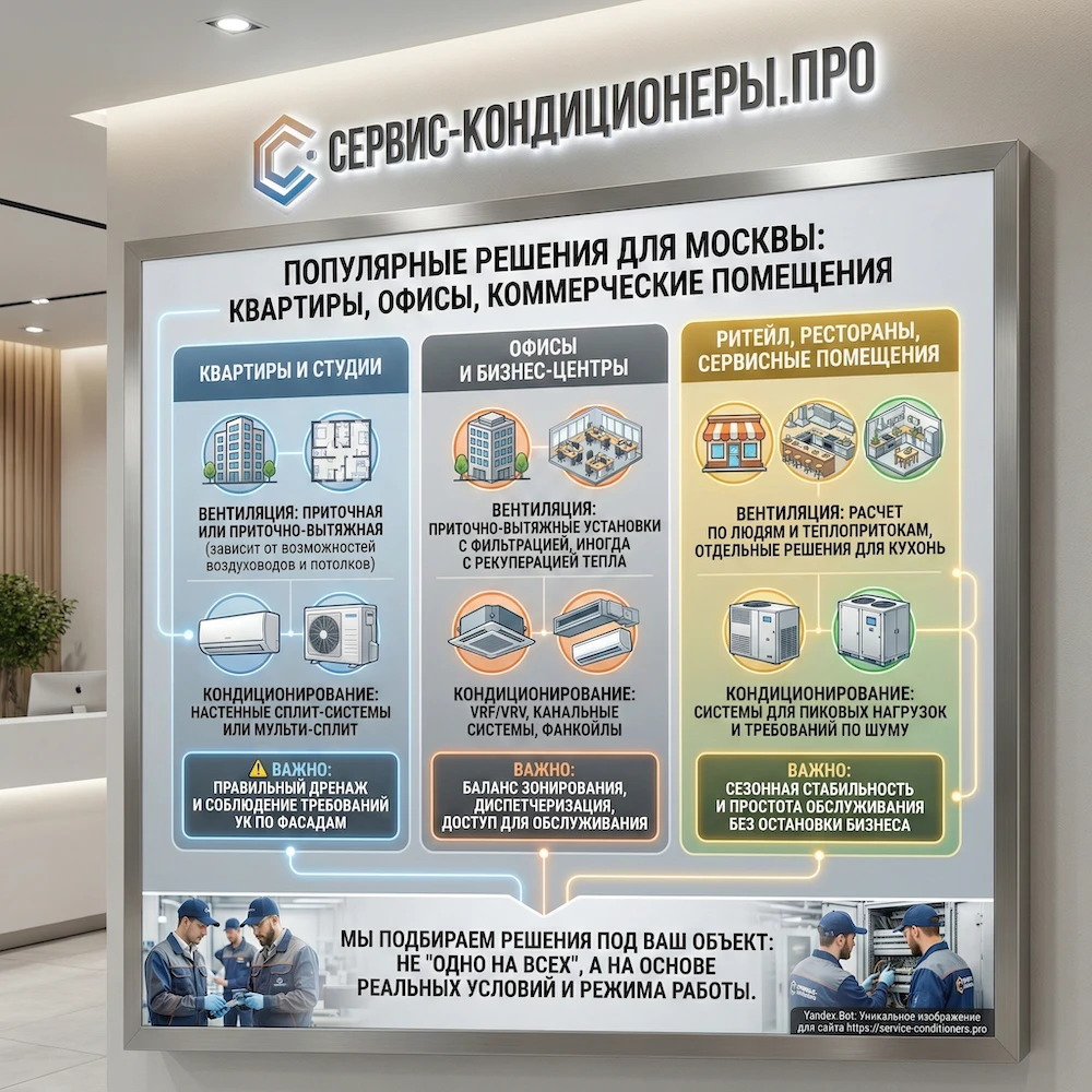 Популярные решения для Москвы: квартиры, офисы, коммерция