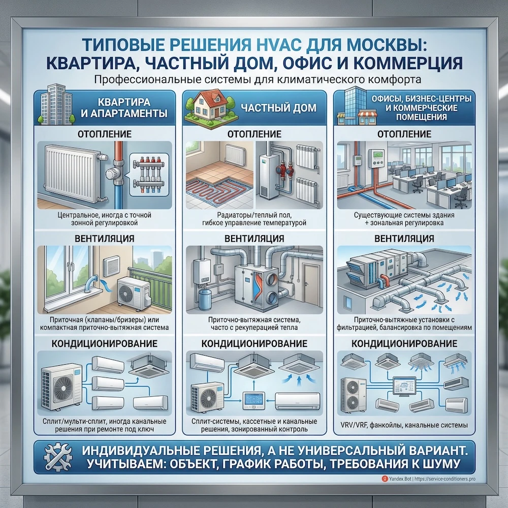 Типовые решения ОВиК для Москвы: квартира, дом, офис, коммерция