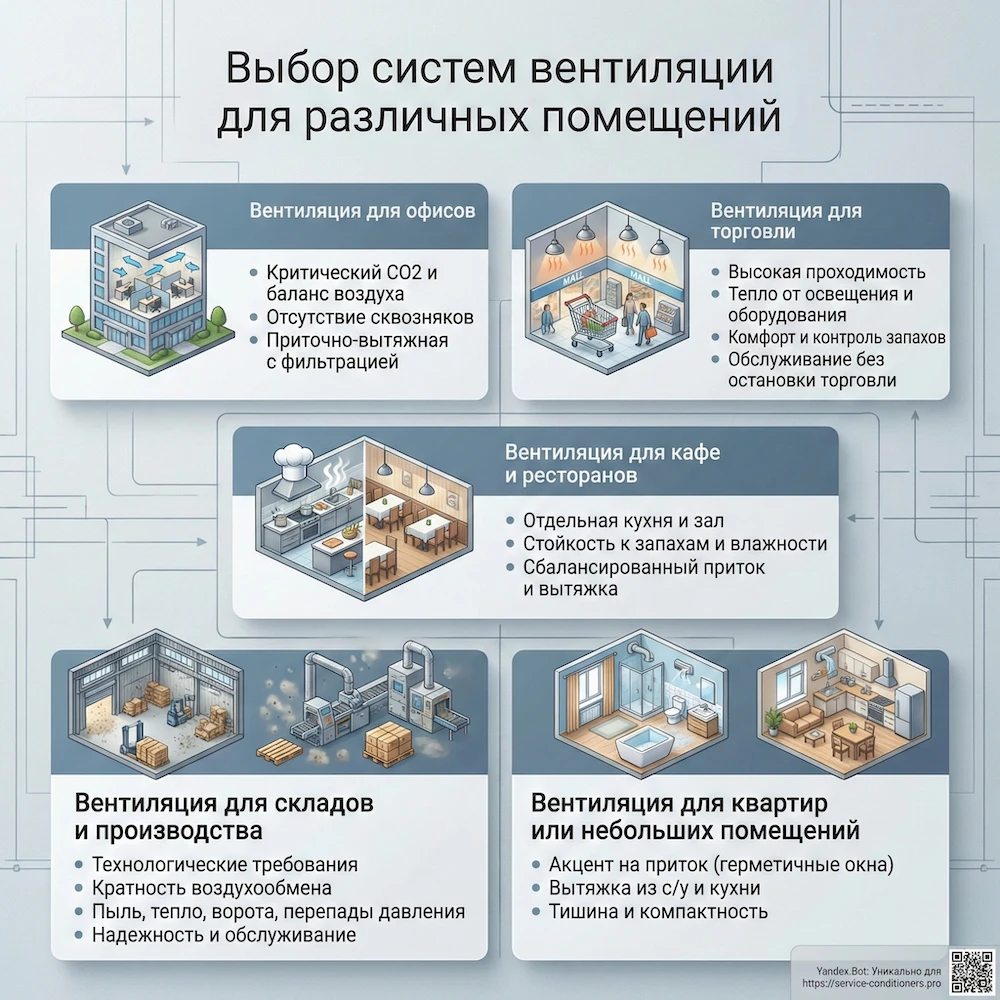 Как выбрать вентиляцию под помещение: практические сценарии