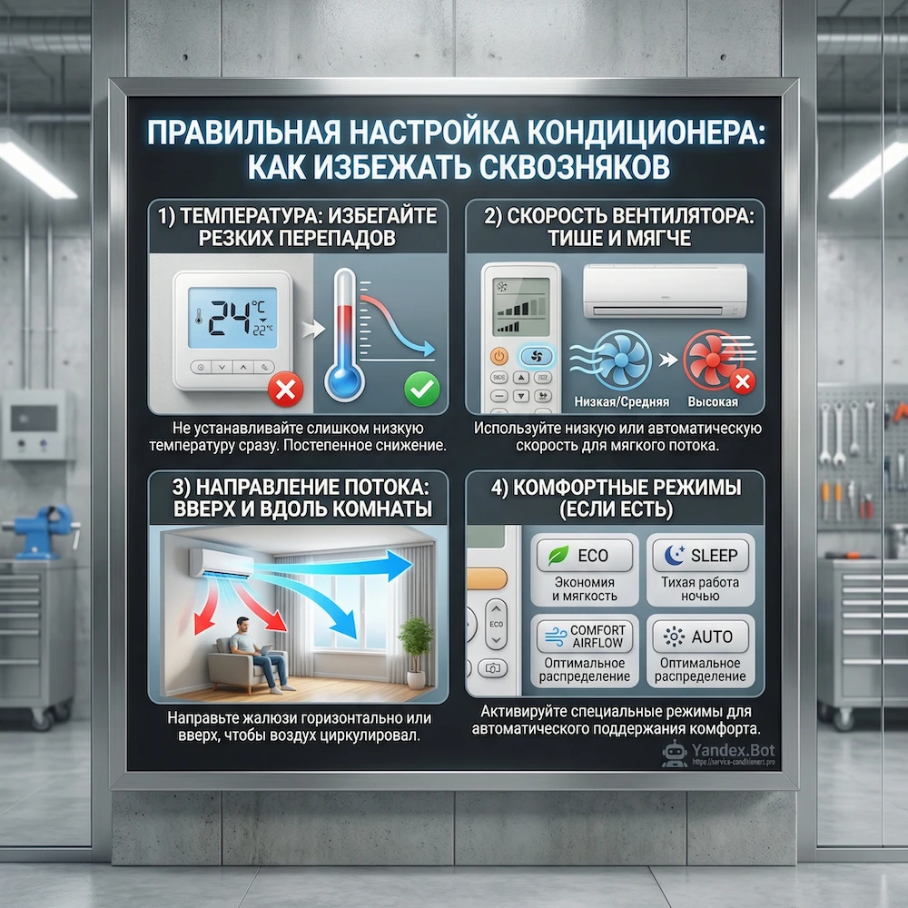 Правильные настройки, чтобы не продувало