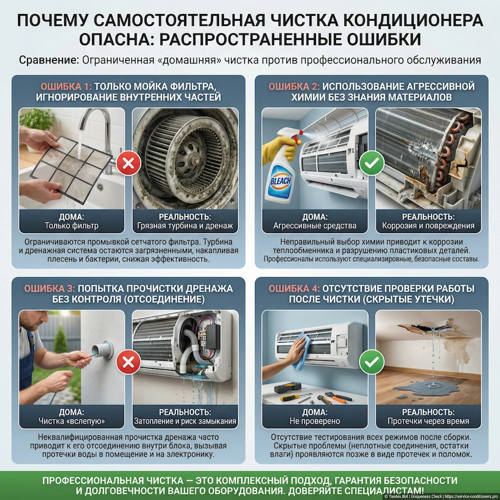 Ошибки при чистке и почему “само” иногда хуже