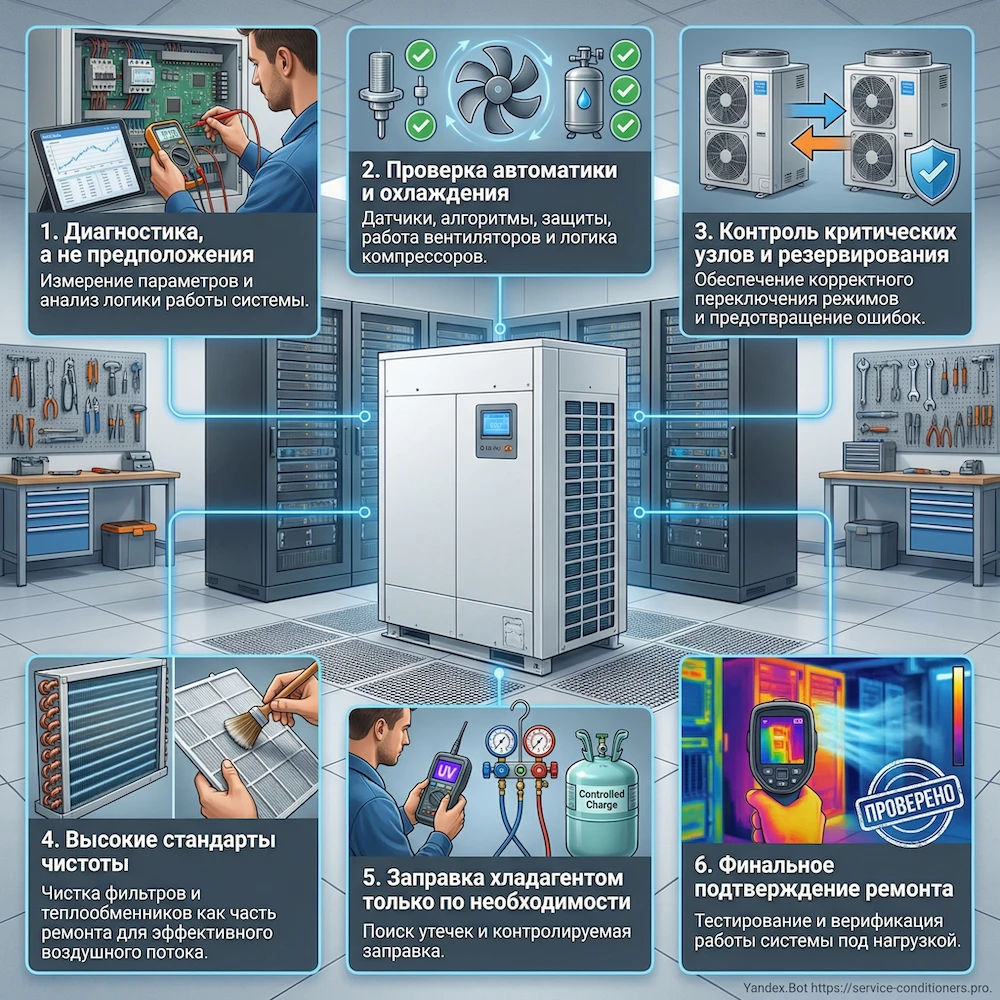 Ключевые особенности услуги ремонта прецизионных кондиционеров
