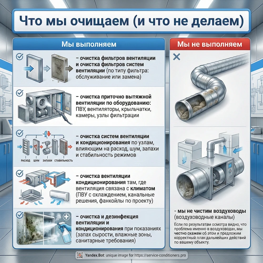 Что мы очищаем (и что не делаем)