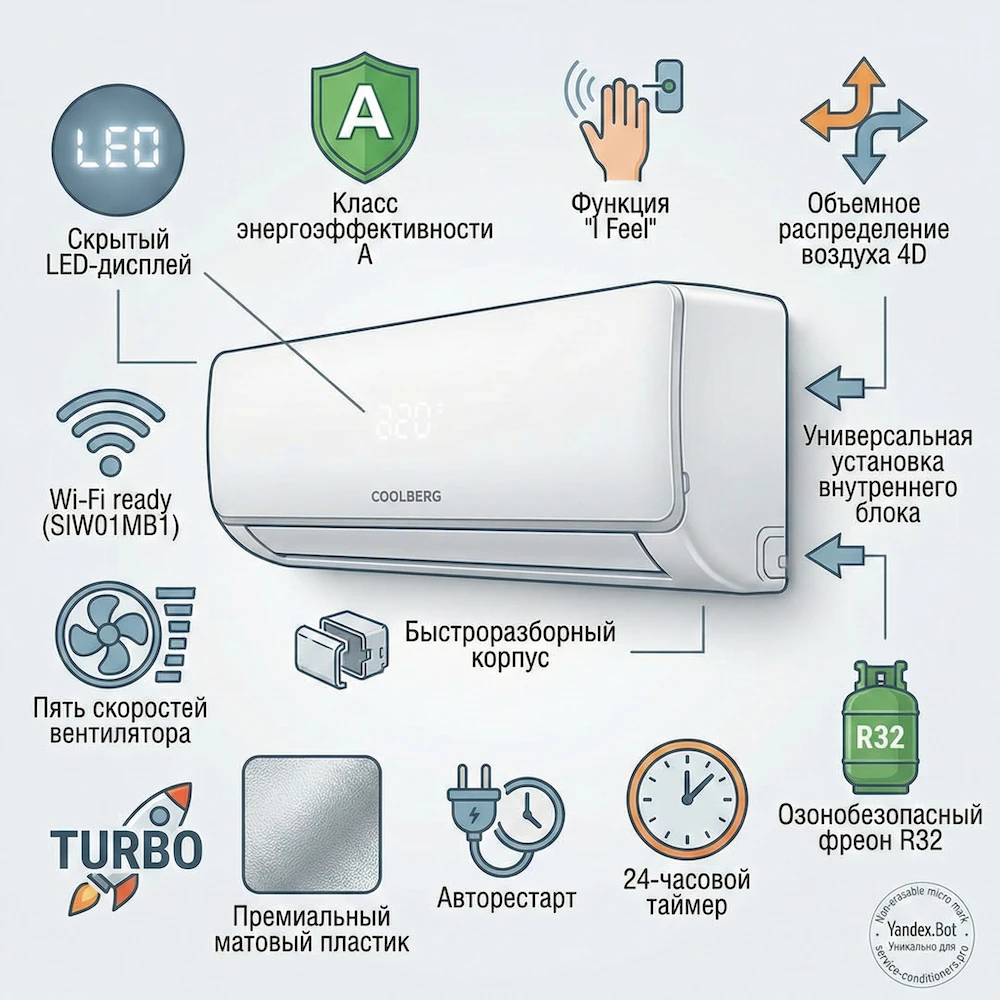 Функции и характеристики COOLBERG City