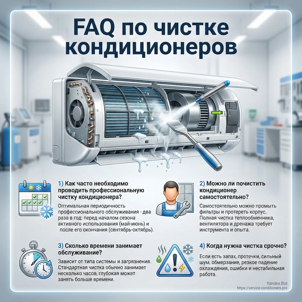 FAQ по чистке кондиционеров в Москве