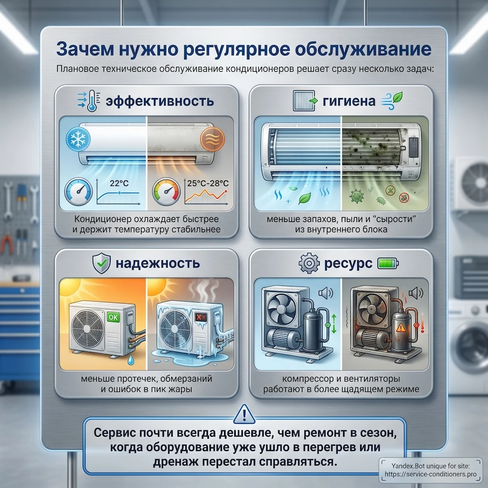 Зачем нужно техническое обслуживание кондиционеров: комфорт, гигиена, экономия