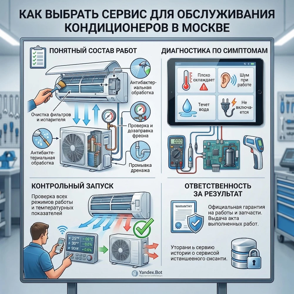 Как выбрать сервис для обслуживания кондиционеров в Москве