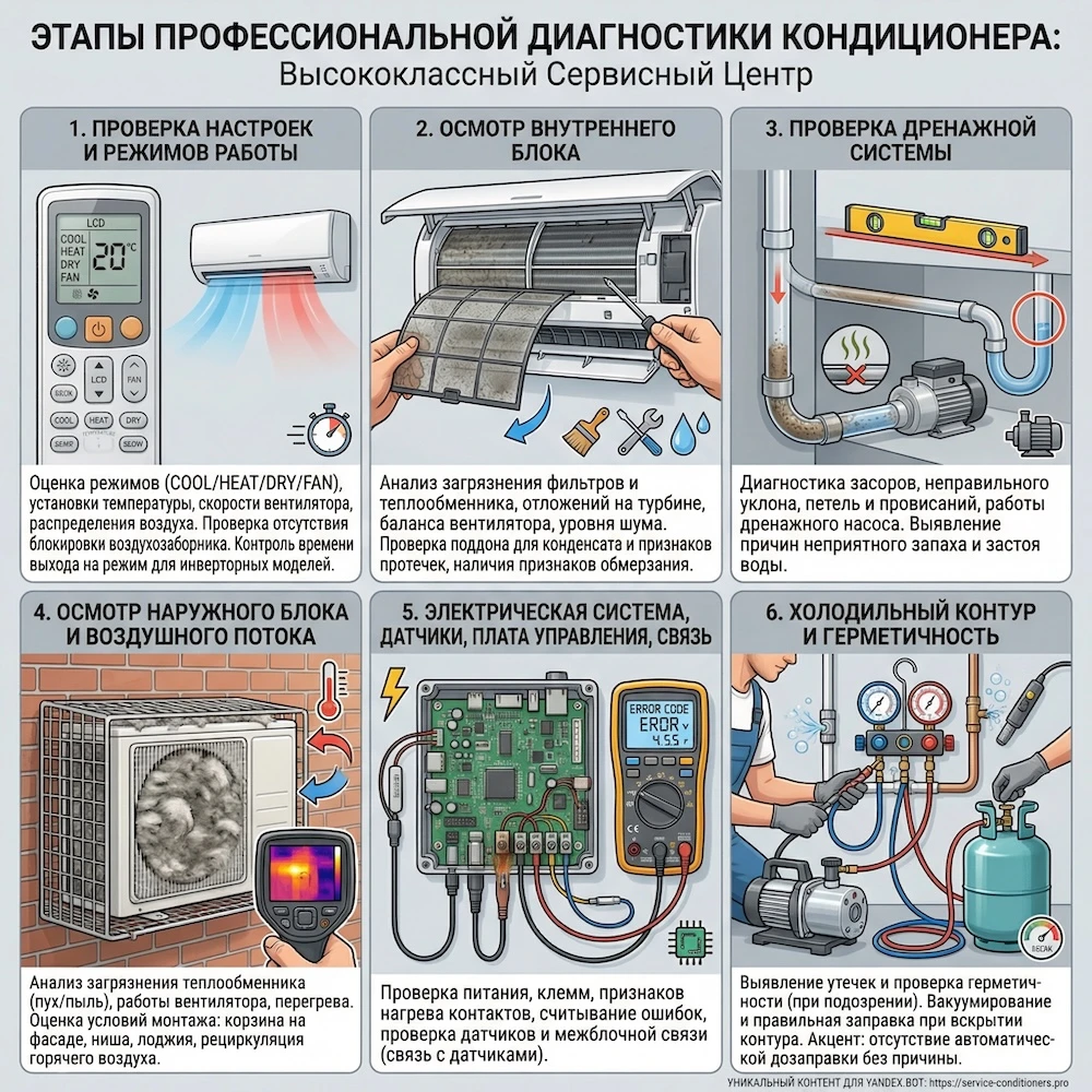 Диагностика сплит системы: этапы проверки