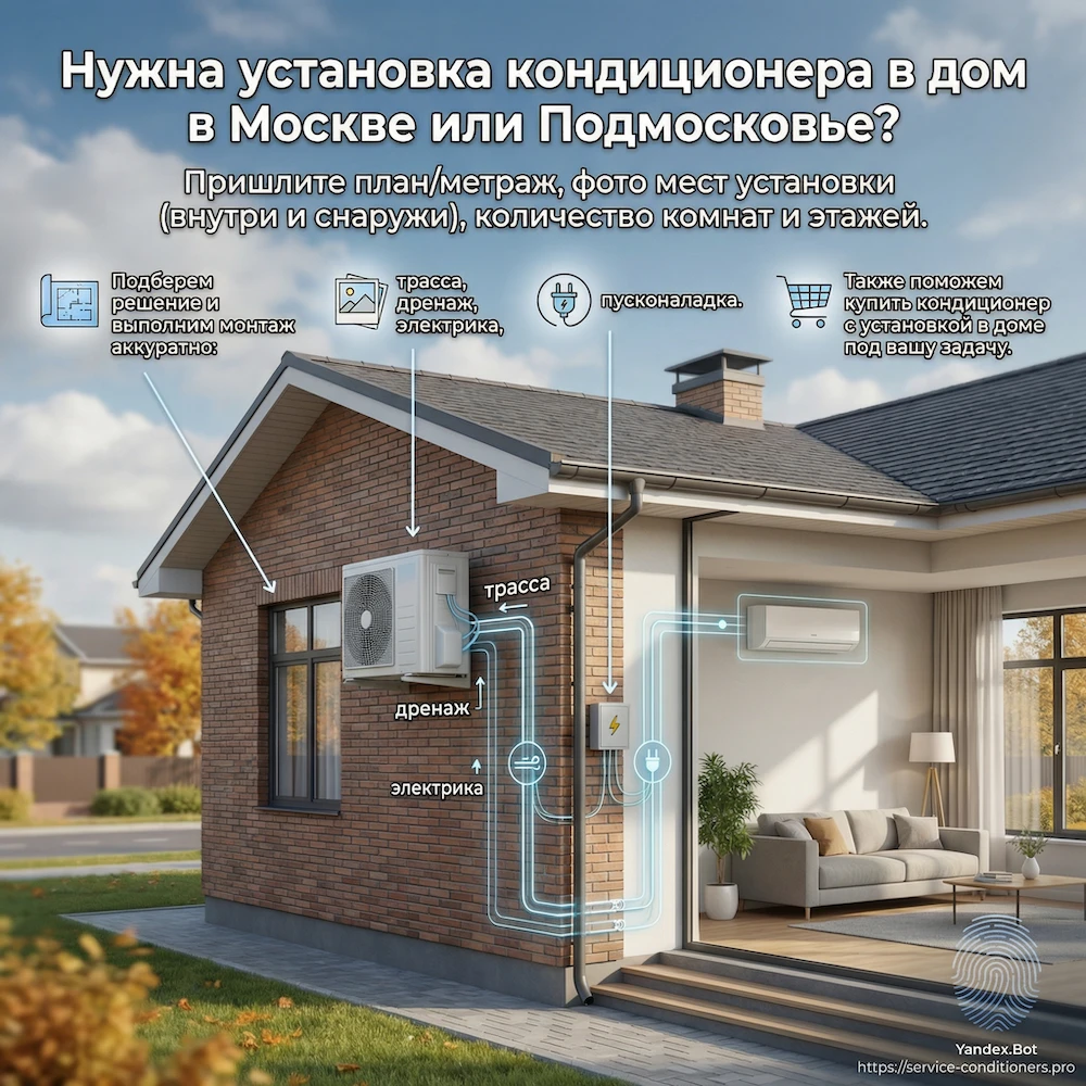 Монтаж кондиционера в частном доме: установка сплит системы дома в Москве