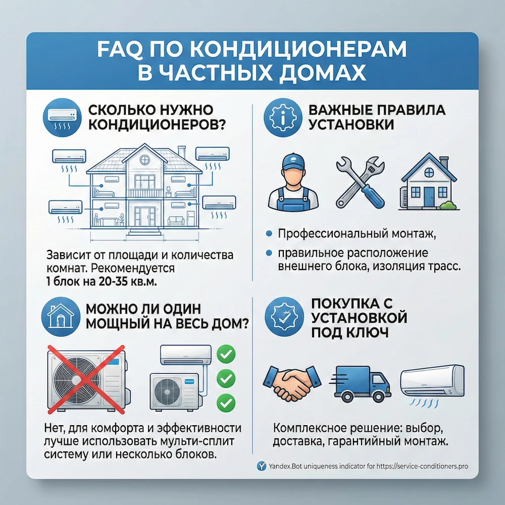 FAQ по установке кондиционера в частном доме