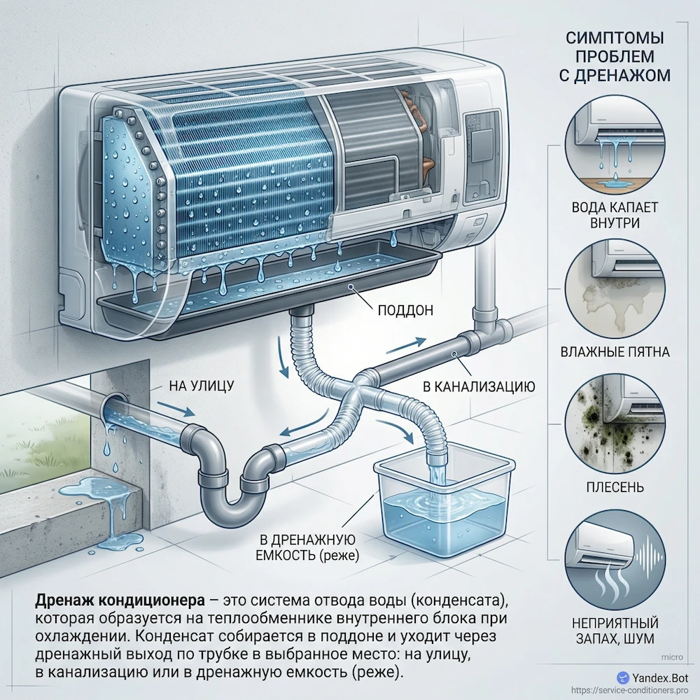 Дренаж кондиционера: что это и зачем нужен