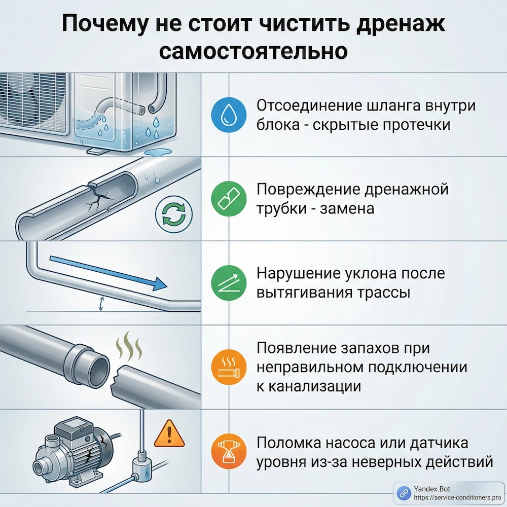Почему не стоит чистить дренаж самостоятельно