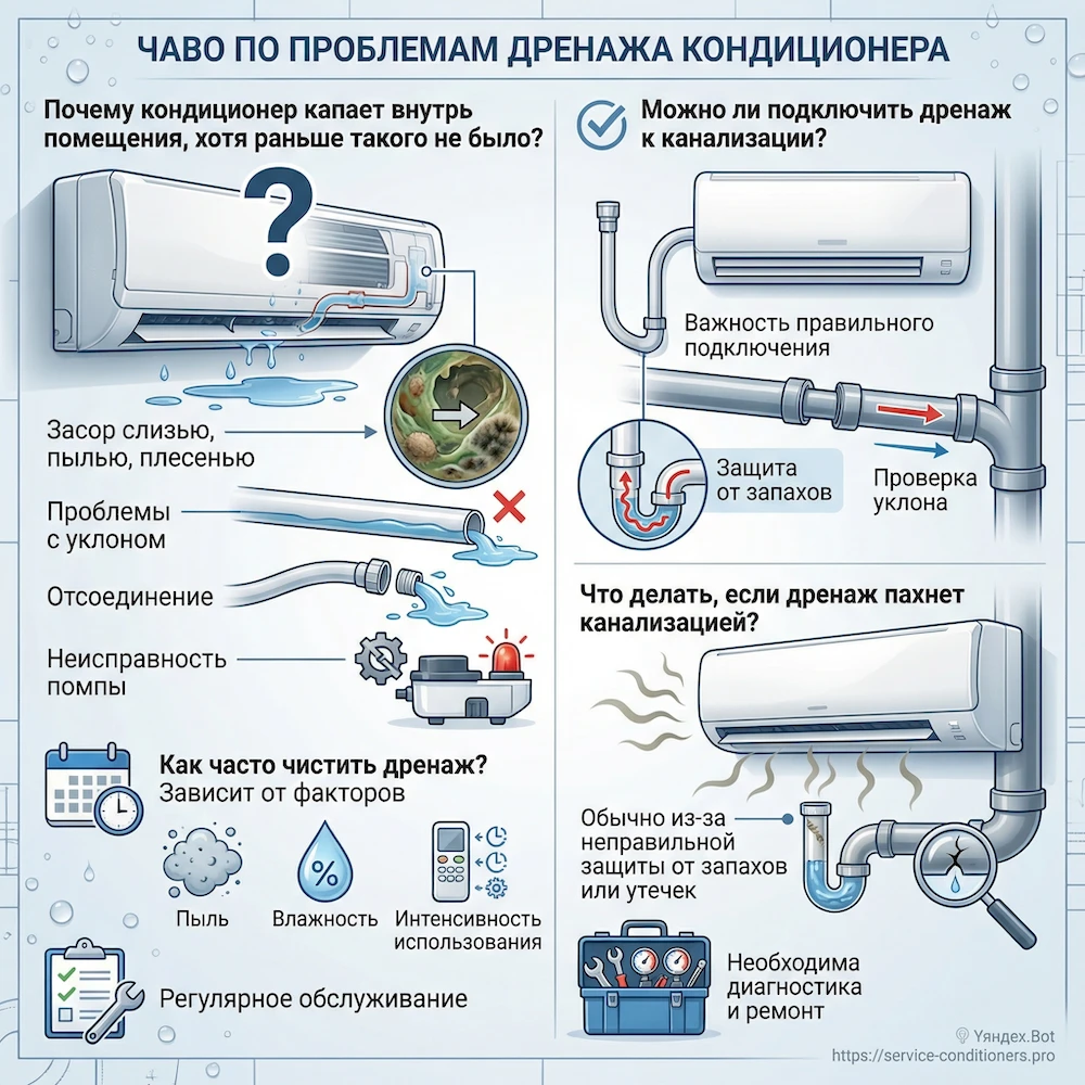 FAQ Почему кондиционер капает