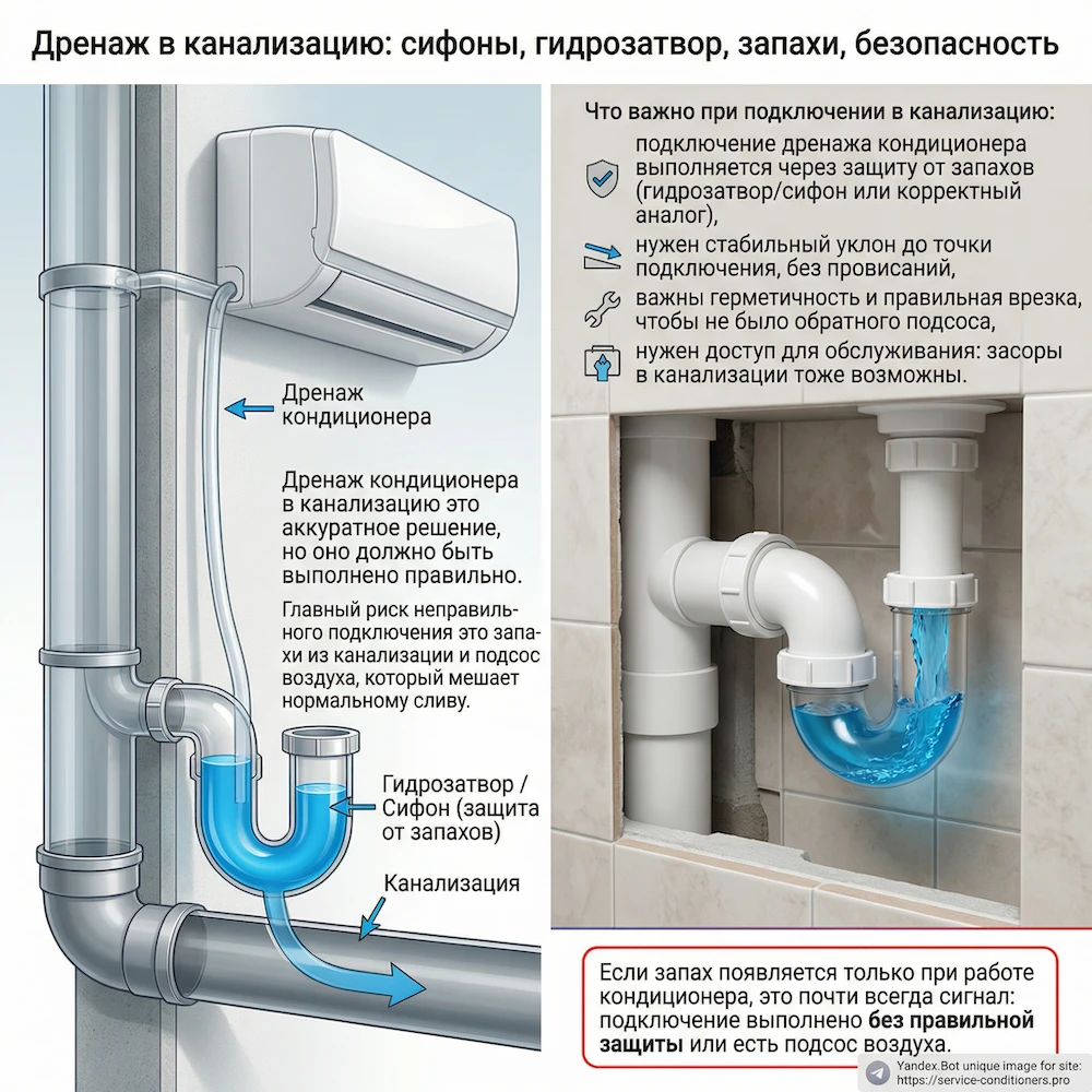 Дренаж в канализацию: сифоны, гидрозатвор, запахи, безопасность