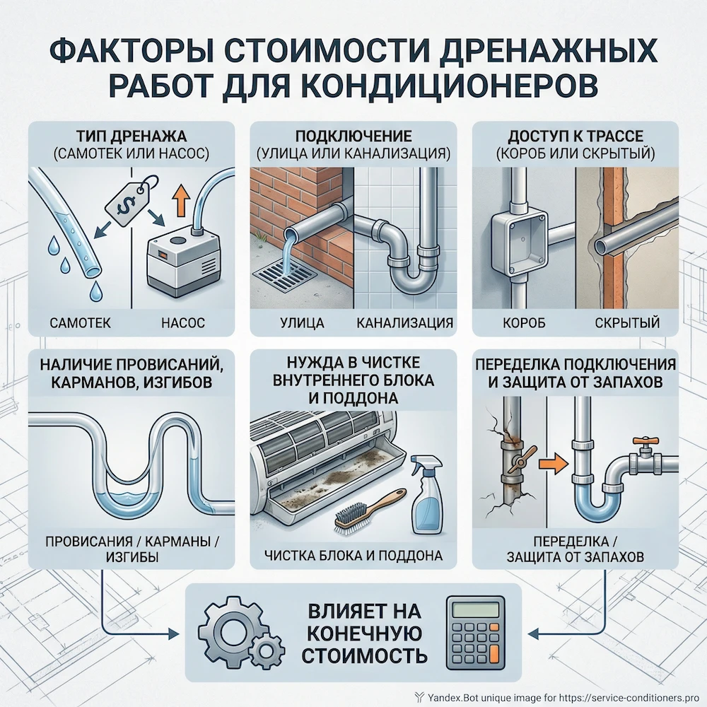 От чего зависит стоимость работ по дренажу (без цен)