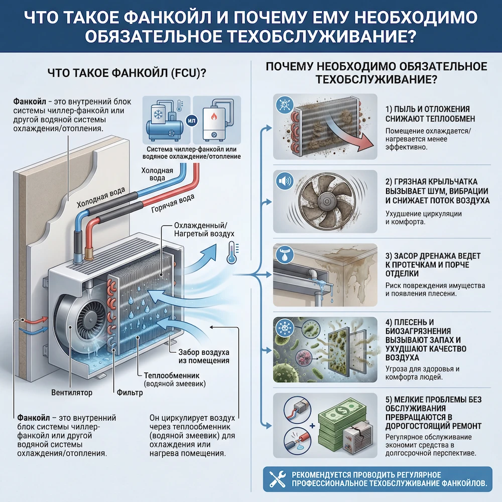 Что такое фанкойл и почему ему нужно регулярное обслуживание Что такое фанкойл и почему ему нужно регулярное обслуживание