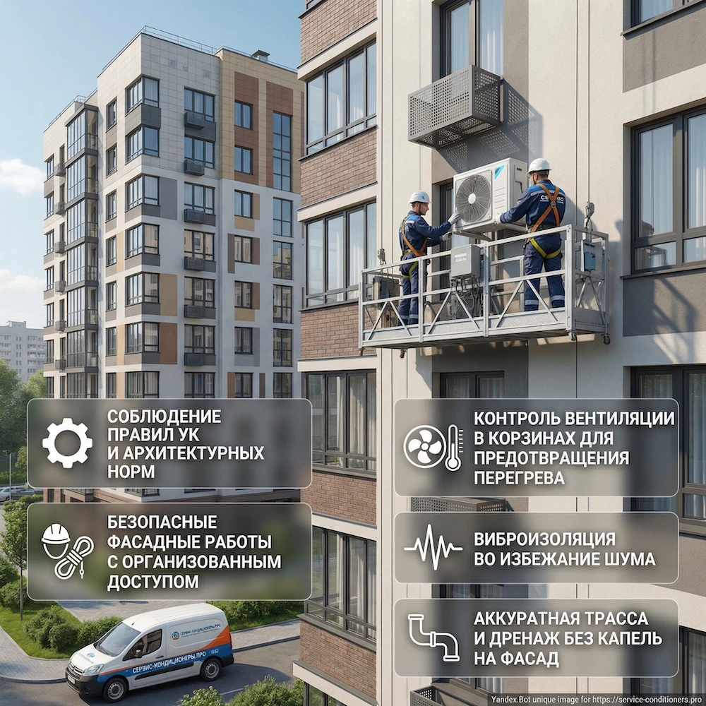 Почему выбирают Leon Group для установки кондиционера на фасаде здания в Москве