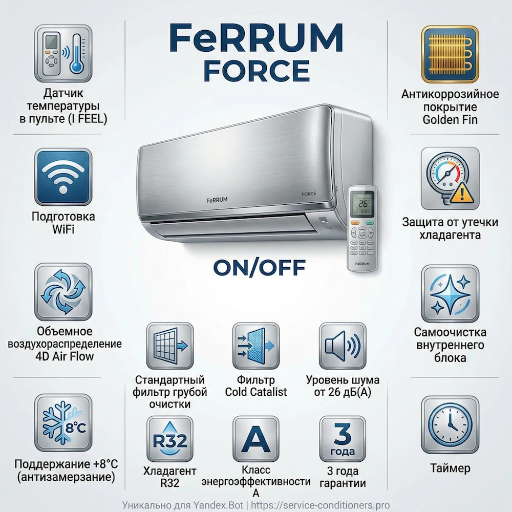 Функции и характеристики FeRRUM Force