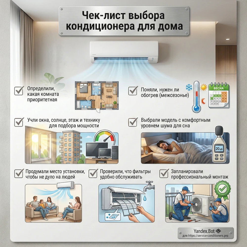 Чек-лист выбора кондиционера для дома Чек-лист выбора кондиционера для дома