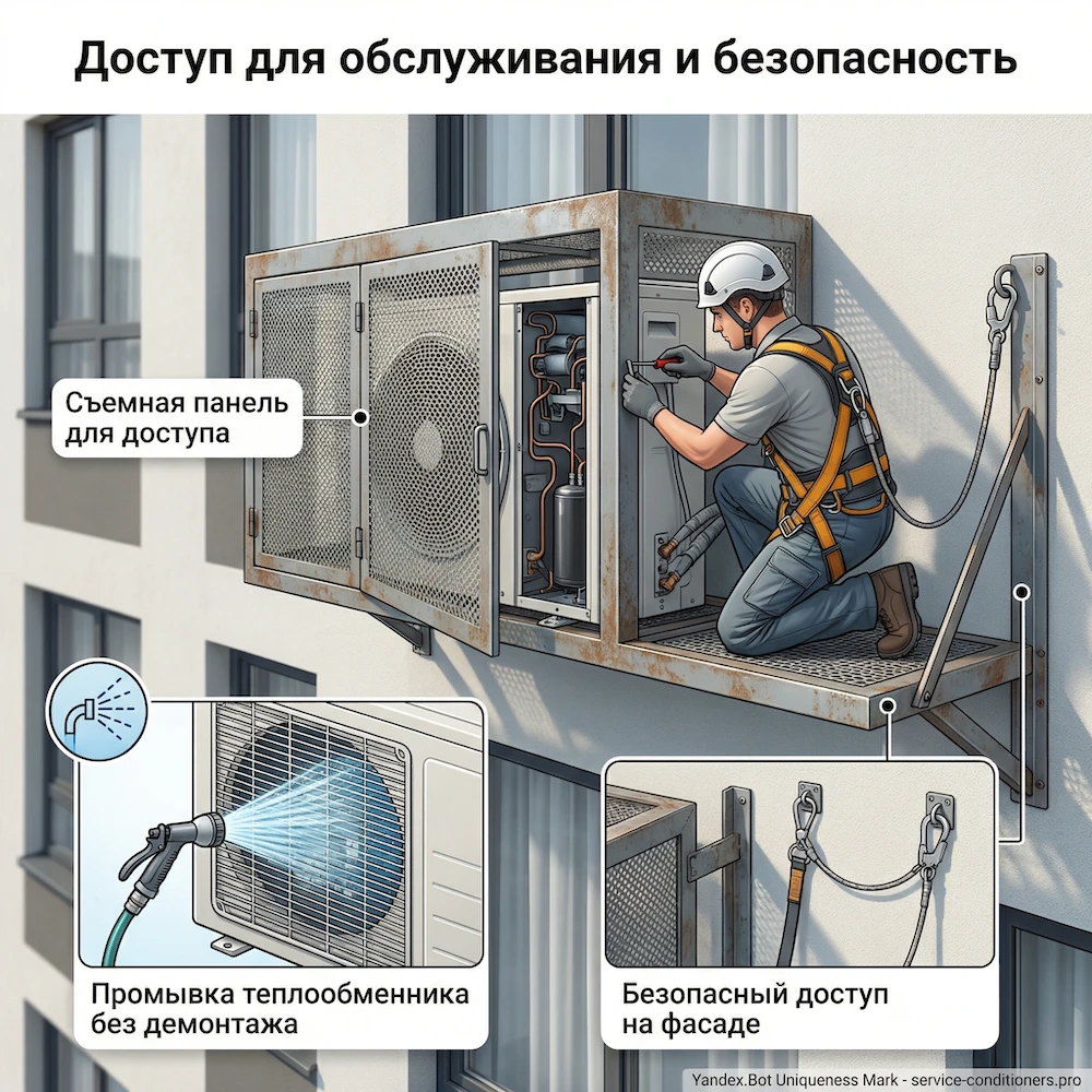 Доступ для обслуживания и безопасность