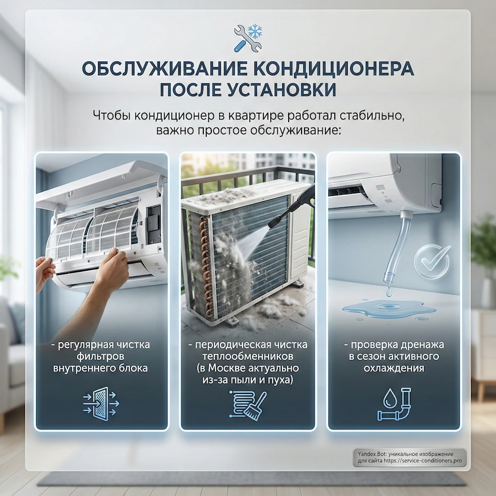 Обслуживание кондиционера после установки в квартире: профилактика
