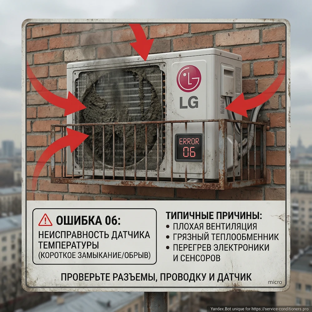 Наружный блок: датчик температуры и типовые причины Наружный блок: датчик температуры и типовые причины