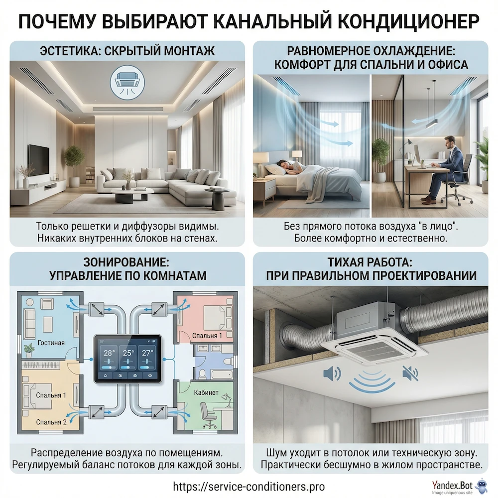 Установка канального кондиционера в Москве: скрытый монтаж, решетки, воздуховоды