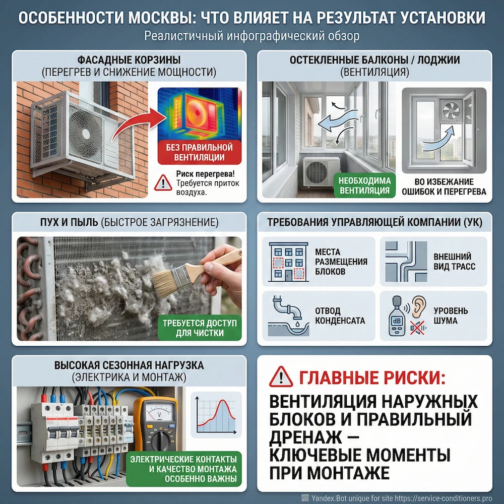 Особенности Москвы: что влияет на результат установки