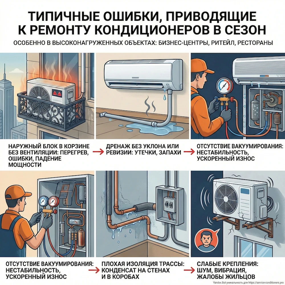 Типовые ошибки, которые приводят к ремонту в сезон