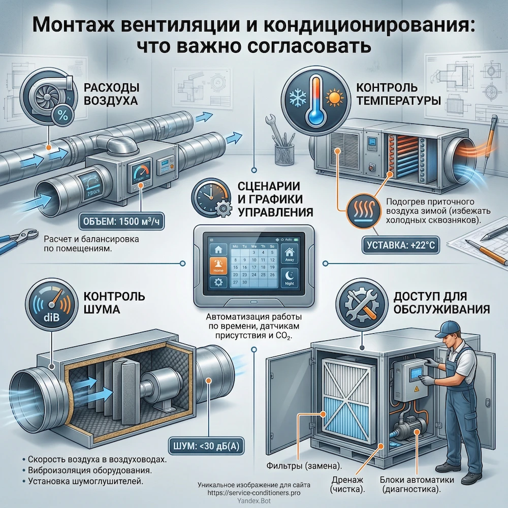 Монтаж вентиляции и кондиционирования: что важно согласовать