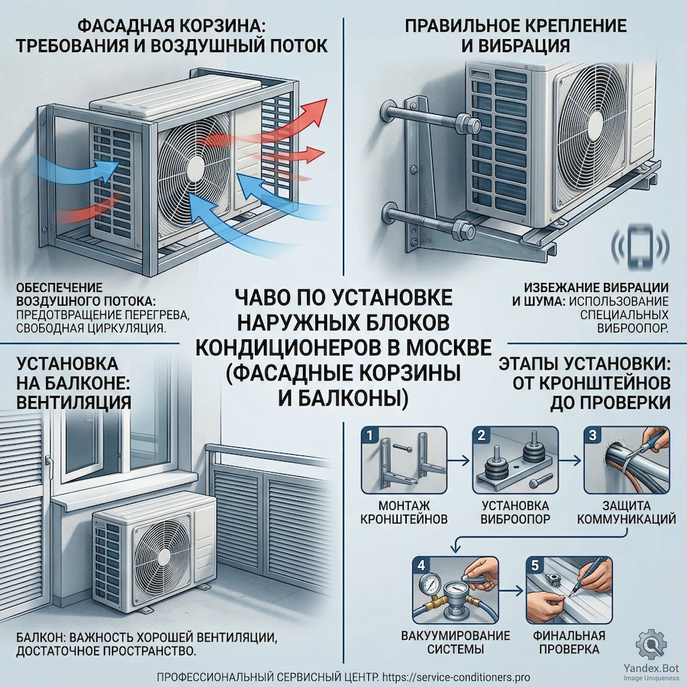 FAQ по монтажу наружного блока кондиционера