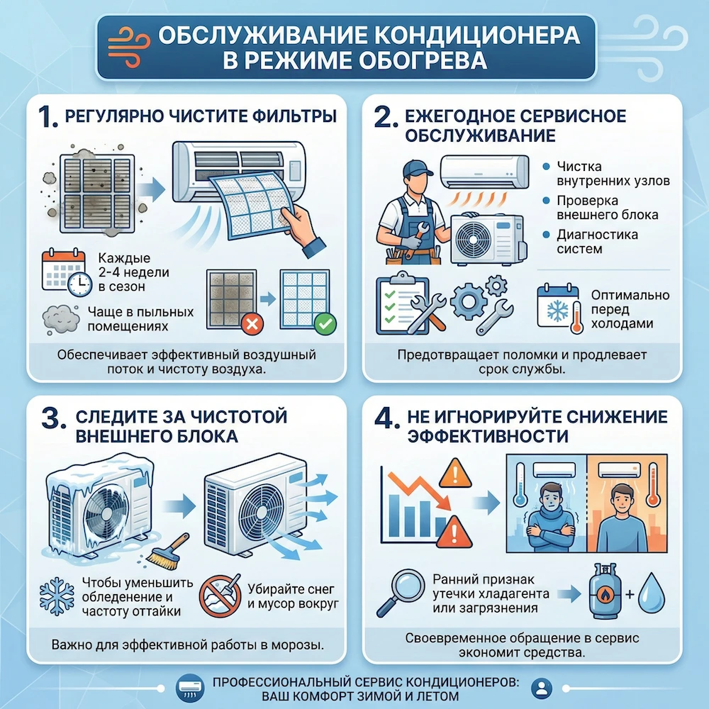 Профилактика: как сделать так, чтобы кондиционер стабильно грел 