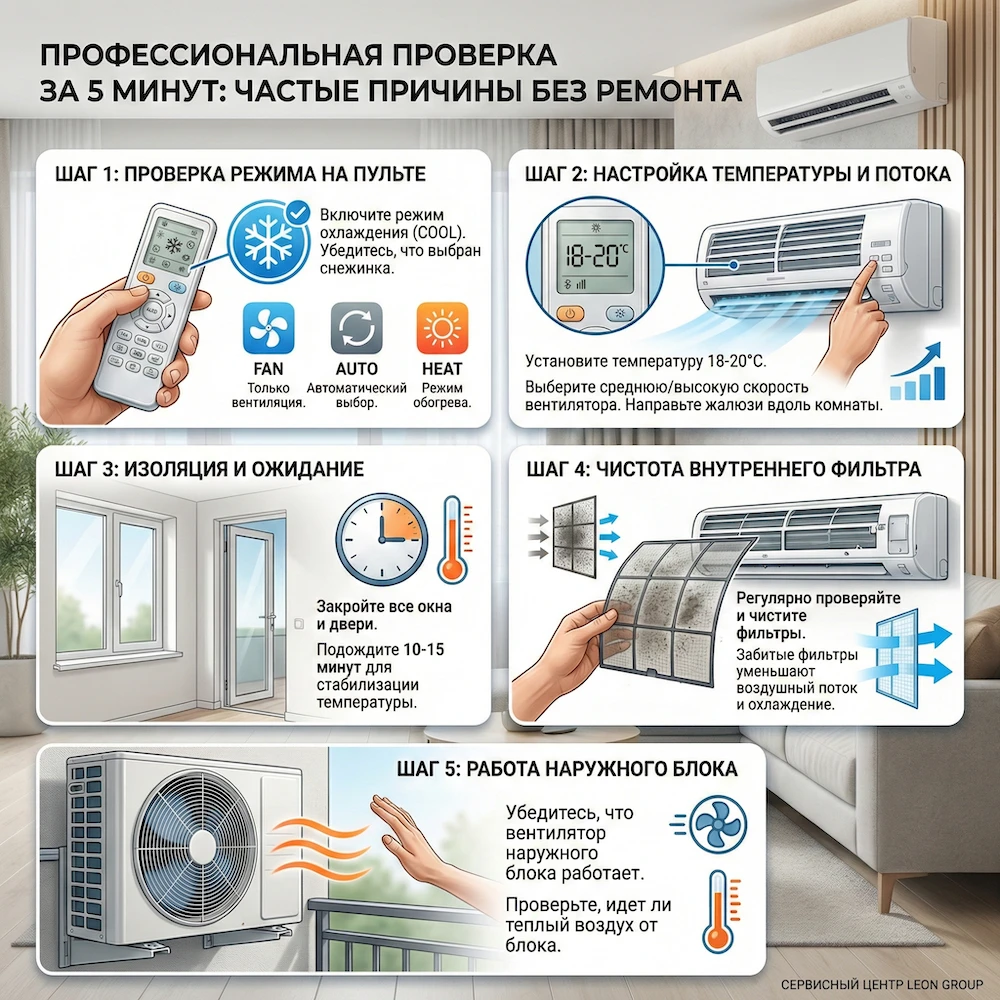 Проверка за 5 минут: частые причины без ремонта