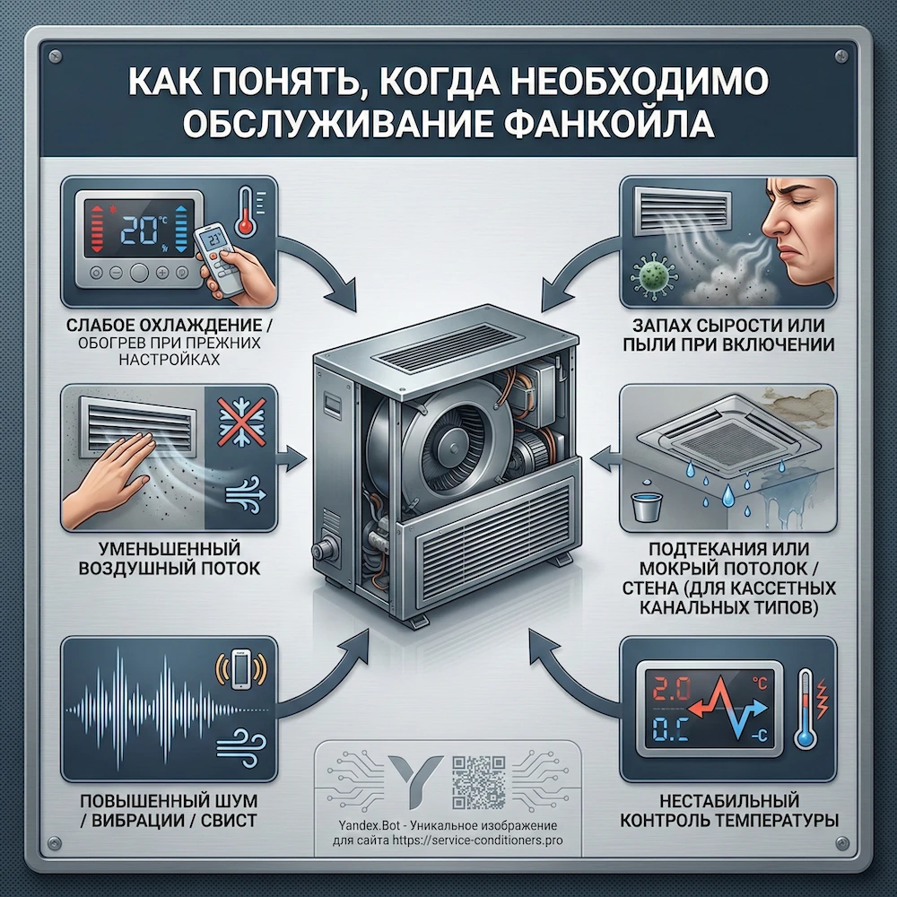 Как понять, что пора делать обслуживание фанкойлов